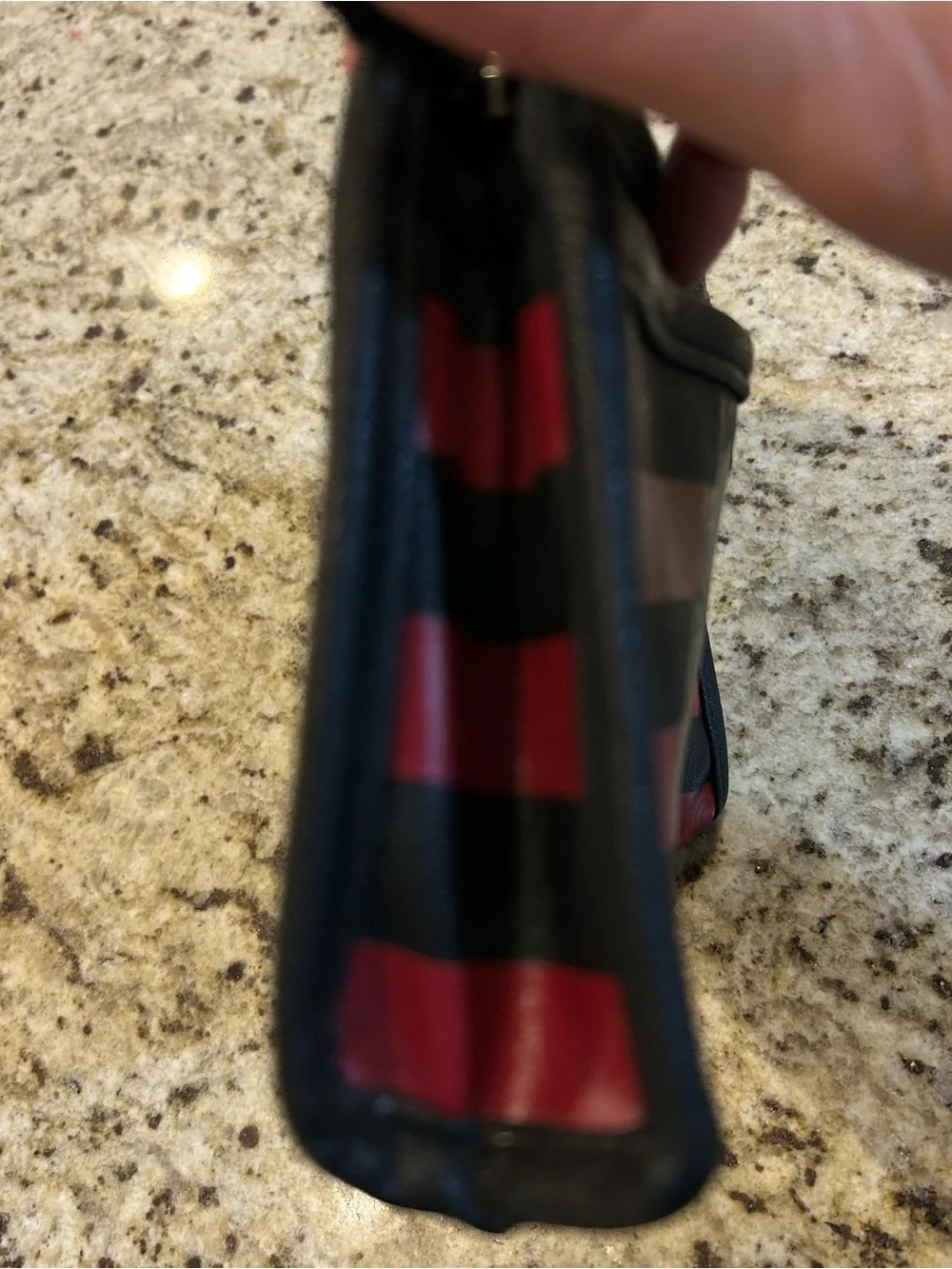 Harry Potter . Draco. Black & Red Crest Stripe Toiletry Pouch. Nice condition